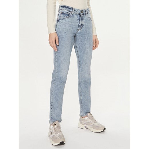 Lee Jeansy Rider 112348940 Niebieski Straight Fit ze sklepu MODIVO w kategorii Jeansy damskie - zdjęcie 188459353