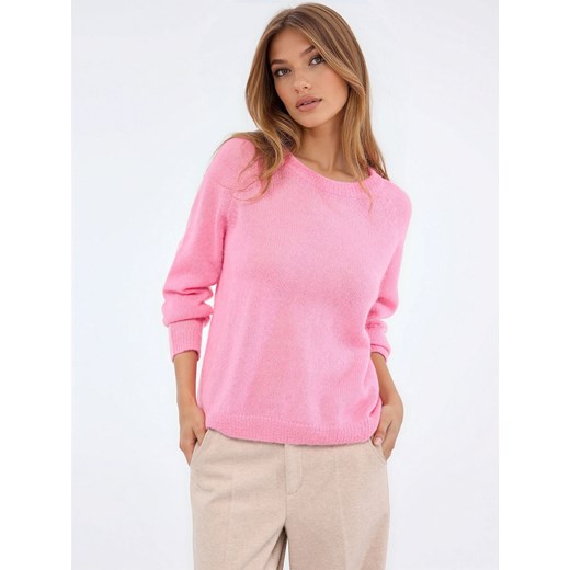 Mohito - Różowy sweter z wełną i moherem - różowy ze sklepu Mohito w kategorii Swetry damskie - zdjęcie 188470074