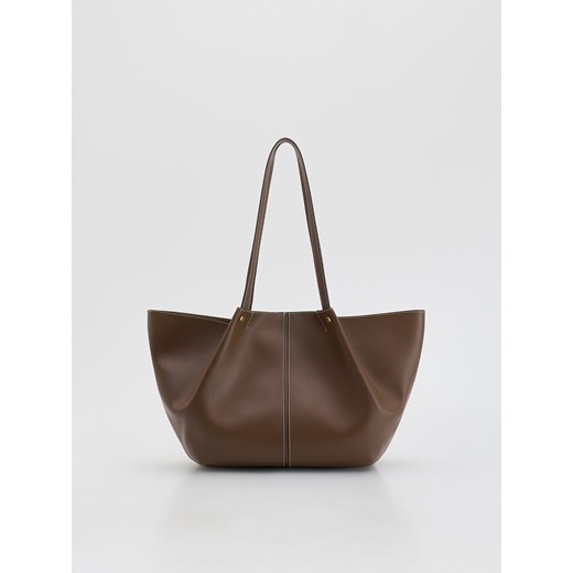 Reserved - Torebka shopper - beżowy ze sklepu Reserved w kategorii Torebki damskie - zdjęcie 188470432