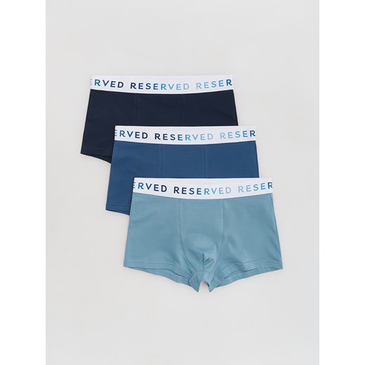 Reserved - 3 pack bokserek Classic - niebieski ze sklepu Reserved w kategorii Majtki męskie - zdjęcie 188472683