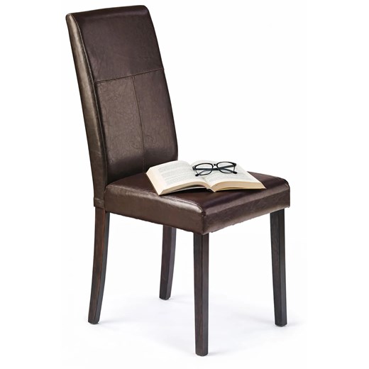 Brązowe Krzesło Tapicerowane Wenge T9-W73 ze sklepu Edinos.pl w kategorii Krzesła - zdjęcie 188473342