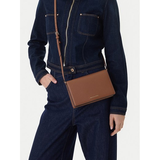 Torebka MICHAEL Michael Kors Jet Set 32S4GJ6C6L Brązowy ze sklepu eobuwie.pl w kategorii Listonoszki - zdjęcie 188475783