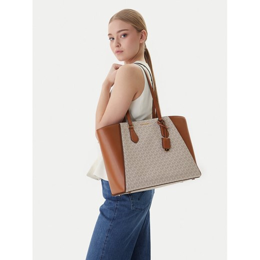 MICHAEL Michael Kors Torebka Taryn 30F4GTBT7B Beżowy ze sklepu MODIVO w kategorii Torby Shopper bag - zdjęcie 188475884
