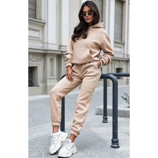 Komplet dresowy damski beżowy Zoey D31, Kolor beżowy, Rozmiar M/L, Ivon ze sklepu Primodo w kategorii Dresy damskie - zdjęcie 188478503