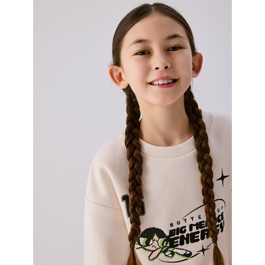 Reserved - Bluza Atomówki - kremowy ze sklepu Reserved w kategorii Bluzy dziewczęce - zdjęcie 188504840