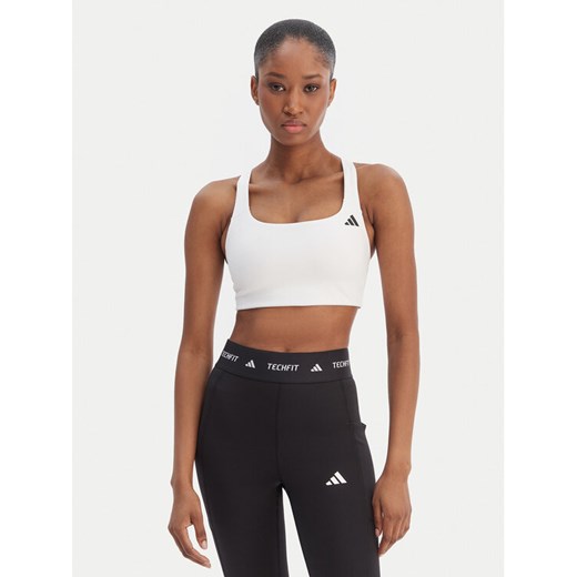 adidas Biustonosz sportowy Optime Workout KD6685 Biały ze sklepu MODIVO w kategorii Biustonosze - zdjęcie 188515674