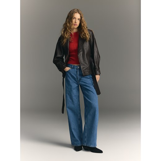 Reserved - Sweter z wełną z alpaki - czerwony ze sklepu Reserved w kategorii Swetry damskie - zdjęcie 188535002