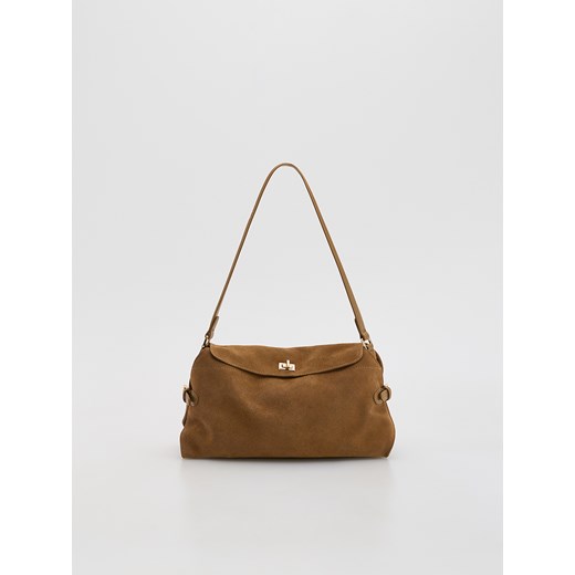 Reserved - Zamszowa torebka na ramię - brązowy Reserved ONE SIZE Reserved