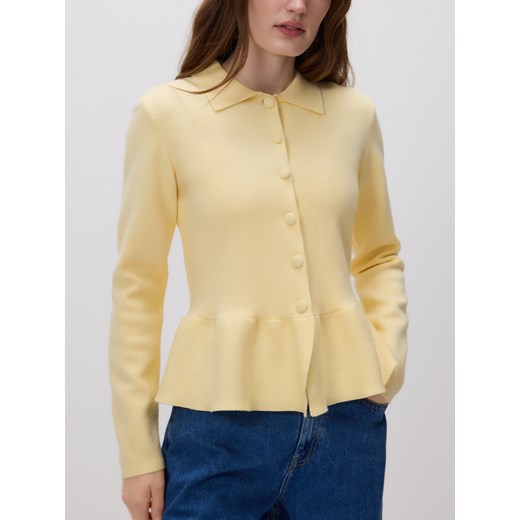 Reserved - Sweter z baskinką - jasnożółty ze sklepu Reserved w kategorii Swetry damskie - zdjęcie 188538923