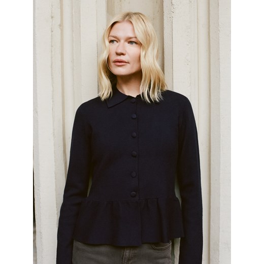 Reserved - Sweter z baskinką - granatowy ze sklepu Reserved w kategorii Swetry damskie - zdjęcie 188538930