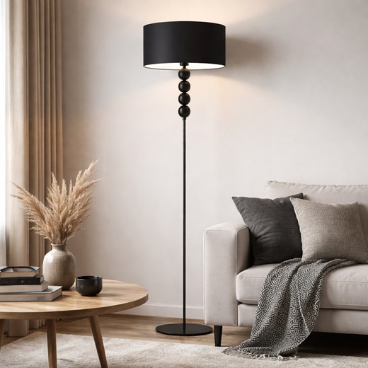 Czarna lampa stojąca do salonu BERMUDY ze sklepu Lysne w kategorii Lampy podłogowe - zdjęcie 188547312
