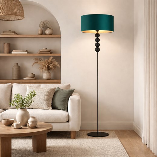 Srebrna lampa podłogowa do salonu BERMUDY GOLD w stylu urban jungle ze sklepu Lysne w kategorii Lampy podłogowe - zdjęcie 188547352