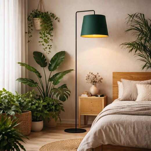 Lampa stojąca butelkowa zieleń RIJAD GOLD ze sklepu Lysne w kategorii Lampy podłogowe - zdjęcie 188547581