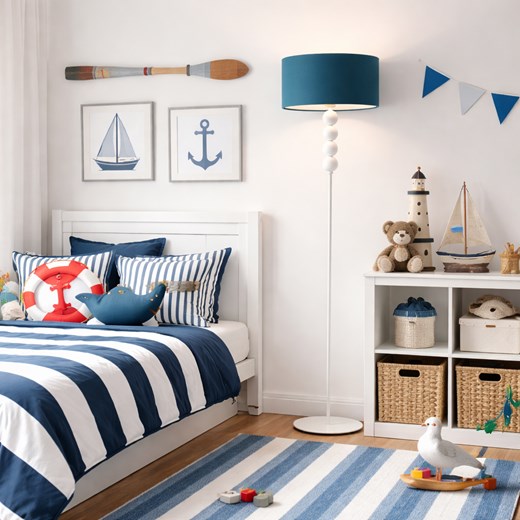 Dekoracyjna lampa podłogowa w stylu marynistycznym BERMUDY ze sklepu Lysne w kategorii Lampy podłogowe - zdjęcie 188547604