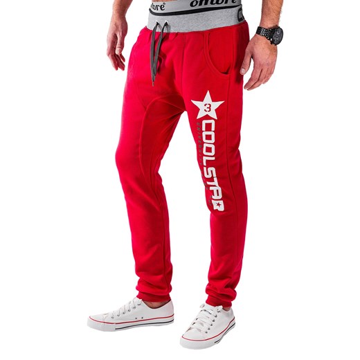 Spodnie P66 - CZERWONE ombre czerwony Spodnie