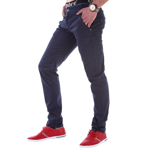 Spodnie P60 - GRANATOWE ombre szary Spodnie