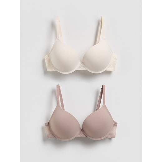 Reserved - Biustonosz push up 2 pack - brązowy ze sklepu Reserved w kategorii Biustonosze - zdjęcie 188633140