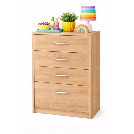 Skandynawska komoda na bieliznę dąb sonoma T6-R73 ze sklepu Edinos.pl w kategorii Komody - zdjęcie 188634293