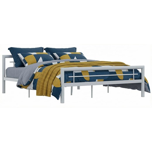 Szare metalowe łóżko 180x200 cm B5-E58 ze sklepu Edinos.pl w kategorii Łóżka i materace - zdjęcie 188634320