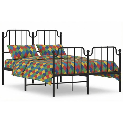 Czarne metalowe łóżko industrialne 120x200cm K3-D79 ze sklepu Edinos.pl w kategorii Łóżka i materace - zdjęcie 188643482