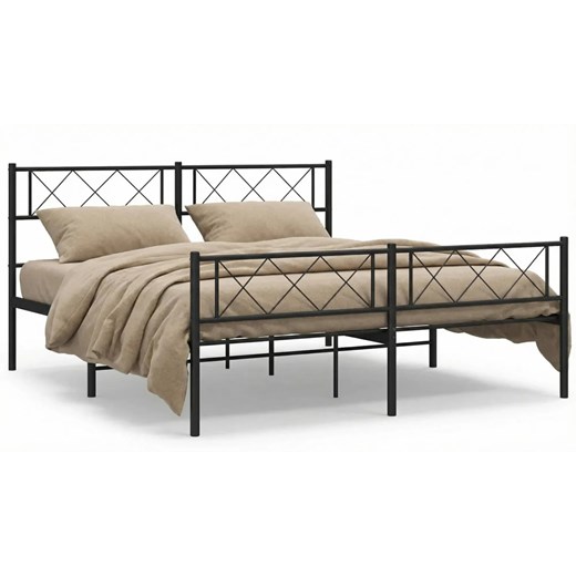 Czarne metalowe łóżko industrialne 120x200cm B2-S75 ze sklepu Edinos.pl w kategorii Łóżka i materace - zdjęcie 188643491