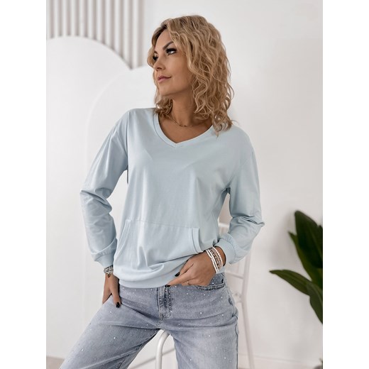 bluza cavani błękitna one size ze sklepu UBRA w kategorii Bluzy damskie - zdjęcie 188646082