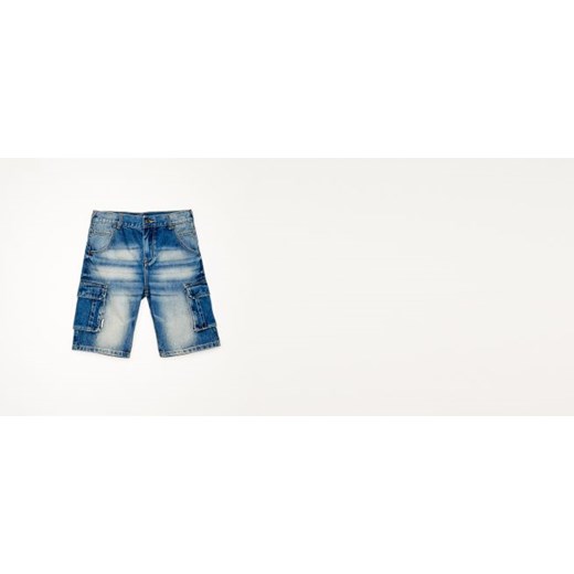 Jeansowe szorty reserved niebieski lato
