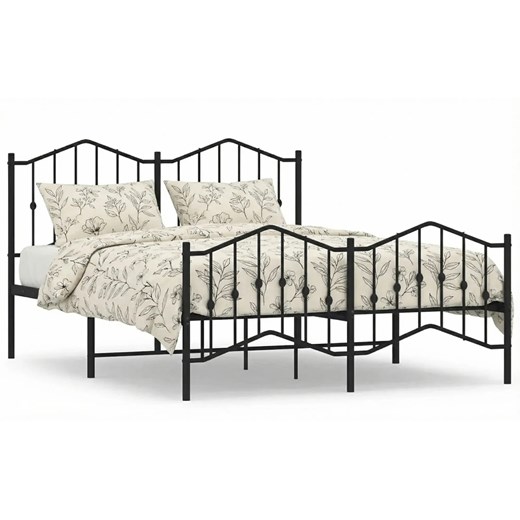 Czarne metalowe łóżko jednoosobowe 140x200cm Z4-F37 ze sklepu Edinos.pl w kategorii Łóżka i materace - zdjęcie 188680250