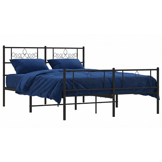 Czarne metalowe łóżko rustykalne 120x200cm L7-Z66 ze sklepu Edinos.pl w kategorii Łóżka i materace - zdjęcie 188680253