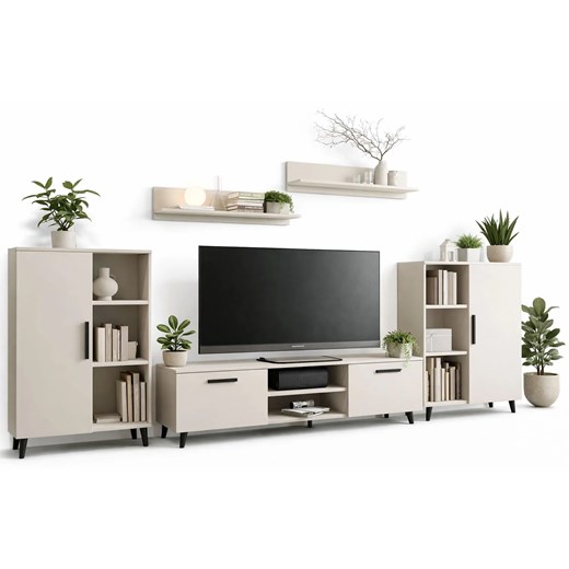 Zestaw mebli w kolorze kaszmir G3-F29 ze sklepu Edinos.pl w kategorii Szafki RTV - zdjęcie 188680270