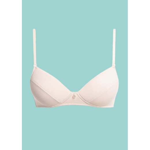 Klasyczny biustonosz dla nastolatki z delikatną ozdobą - BEŻOWY - 65AA beżowy ze sklepu PH KEY Sp. z o.o.  w kategorii Biustonosze - zdjęcie 188689032