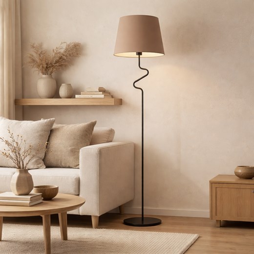 Beżowa lampa podłogowa w stylu japandi FOGO ze sklepu Lysne w kategorii Lampy podłogowe - zdjęcie 188689132