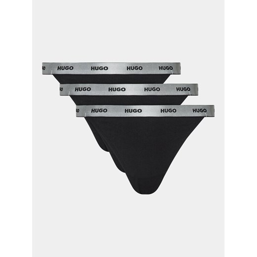 HUGO Komplet stringów 50502802 Czarny ze sklepu MODIVO w kategorii Majtki damskie - zdjęcie 188692242
