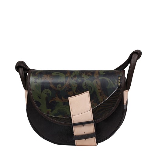 -brązowa  damska torebka listonoszka skórzana na ramię Freshman Mini ze sklepu Słoń Torbalski w kategorii Listonoszki - zdjęcie 188692660