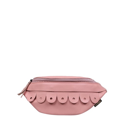 -różowa nerka  damska skórzana z wymiennymi wstawkami dopiananymi  Ju ze sklepu Słoń Torbalski w kategorii Nerki - zdjęcie 188692662