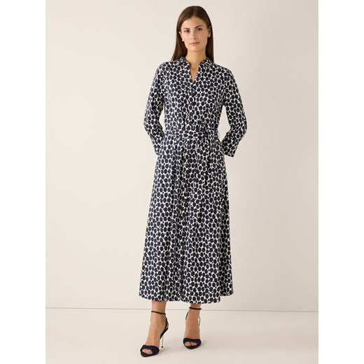 More & More Damska sukienka maxi Kobiety Bawełna granatowy w kropki ze sklepu vangraaf w kategorii Sukienki - zdjęcie 188692853