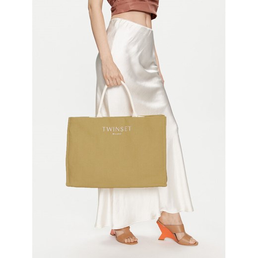 Torebka TWINSET 241TD8110 Beżowy ze sklepu eobuwie.pl w kategorii Torby Shopper bag - zdjęcie 188696752
