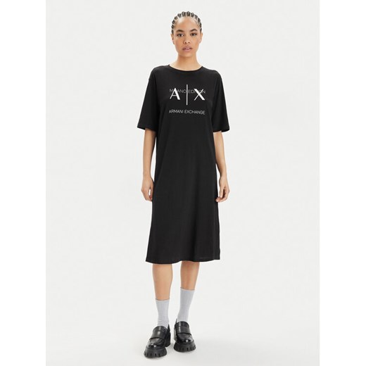 Armani Exchange Sukienka codzienna 3DYA79 YJ3RZ 1200 Czarny Relaxed Fit ze sklepu MODIVO w kategorii Sukienki - zdjęcie 188713840