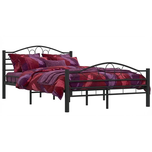 Czarne Metalowe Łóżko Pojedyncze 120X200 Cm K8-W30 ze sklepu Edinos.pl w kategorii Łóżka i materace - zdjęcie 188715911