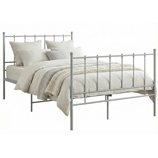 Szare metalowe łóżko industrialne120x200 cm M5-A75 ze sklepu Edinos.pl w kategorii Łóżka i materace - zdjęcie 188715943