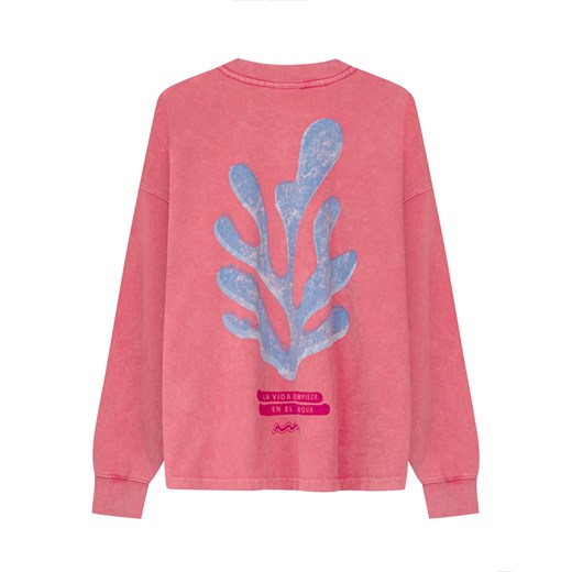 Underwater Life LS - Deep Pink ze sklepu Surf Inc w kategorii Bluzki damskie - zdjęcie 188721942