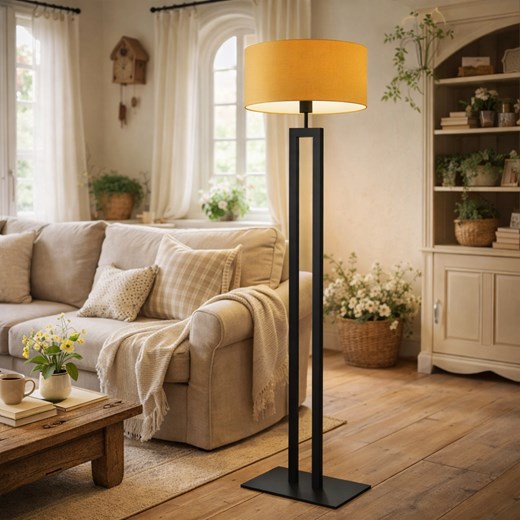 Lampa stojąca musztardowa KALIFORNIA ze sklepu Lysne w kategorii Lampy podłogowe - zdjęcie 188722153