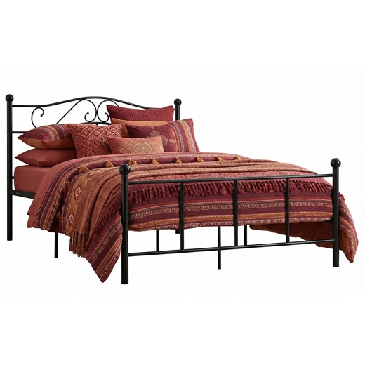 Czarne metalowe łózko dwuosobowe 180x200 cm E3-C44 ze sklepu Edinos.pl w kategorii Łóżka i materace - zdjęcie 188722961