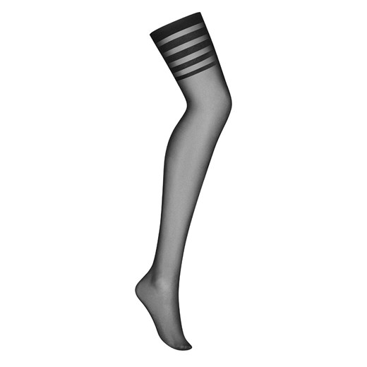 Obsessive czarne pończochy Lune Bellis, Kolor czarny, Rozmiar XS/S, Obsessive ze sklepu Intymna w kategorii Pończochy - zdjęcie 188726771