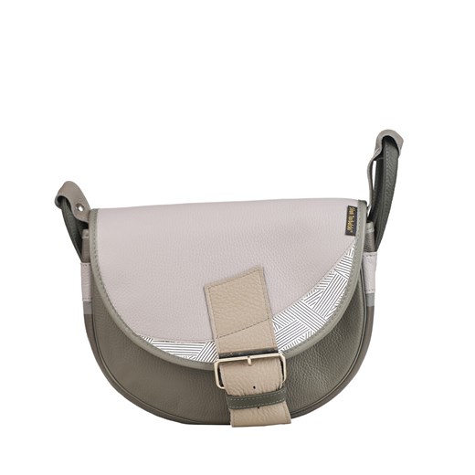 popielata damska torebka listonoszka skórzana na ramię Freshman Mini ze sklepu Słoń Torbalski w kategorii Listonoszki - zdjęcie 188729880