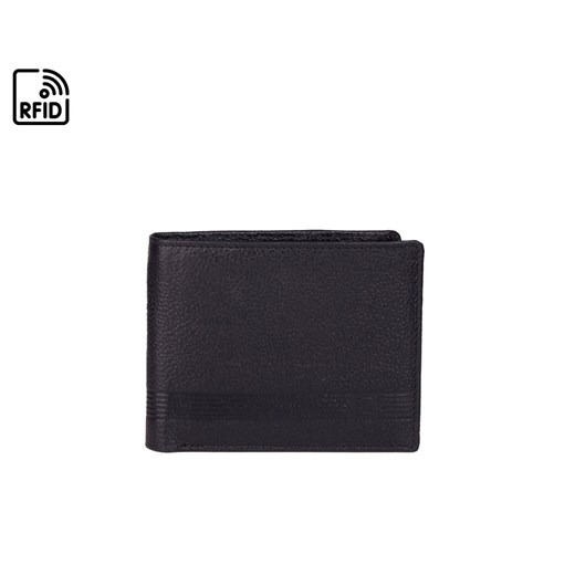 Czarny portfel skórzany AREK ze sklepu Słoń Torbalski w kategorii Portfele męskie - zdjęcie 188729883