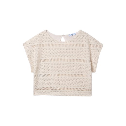 Mayoral T-Shirt 6022 Écru Regular Fit ze sklepu MODIVO w kategorii Bluzki dziewczęce - zdjęcie 188748564