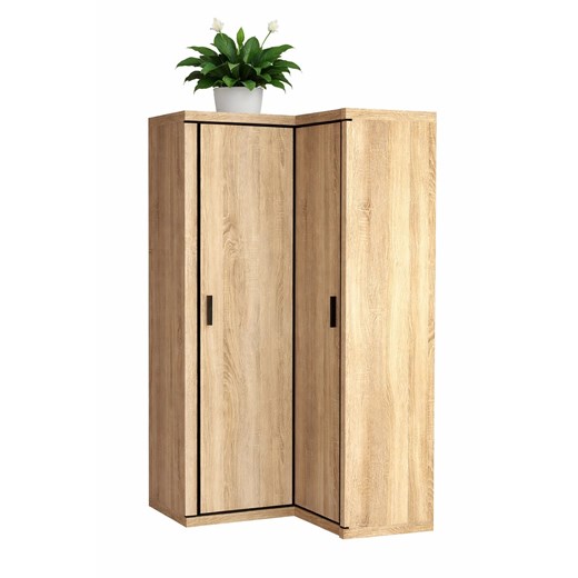 Szafa narożna dąb sonoma E8-N01 ze sklepu Edinos.pl w kategorii Szafy - zdjęcie 188755240