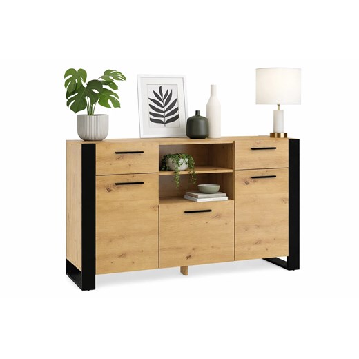 Duża komoda dąb artisan K8-H74 ze sklepu Edinos.pl w kategorii Komody - zdjęcie 188755241