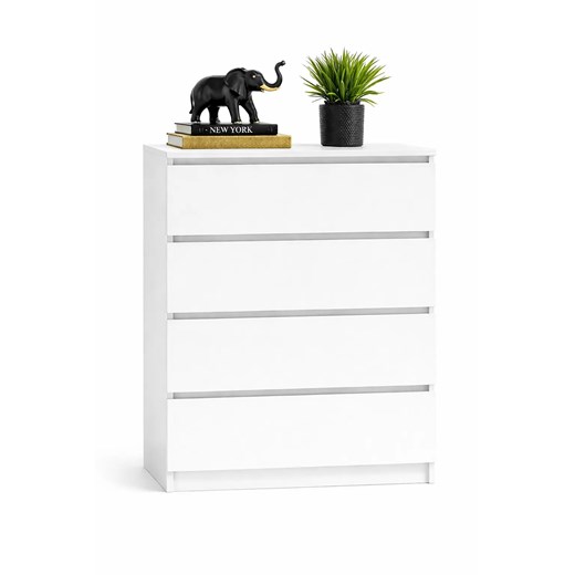 Biała Komoda Skandynawska Z 4 Szufladami W2-E35 ze sklepu Edinos.pl w kategorii Komody - zdjęcie 188755243